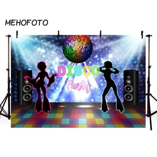 MEHOFOTO Photography Backdrop Disco Neon Adults Party Decoration Decor Birthday Party Event Banner Photo Studio Background Props