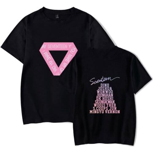 KPOP SEVENTEEN Printed T-shirt men women cotton T shirt Short Sleeve funny T shirts Summer Streetwear Tshirt Tee Brand Clothing