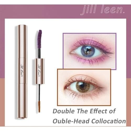 Double-Head Curling Mascara Black And Coffee Eyelash Brush Head Anti blooming Slim Thick Large Eye Lash Growth Liquid Cosmetics