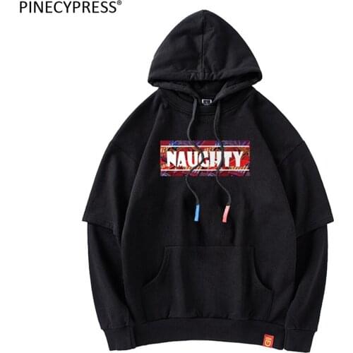 Quality 100% Cotton Soft Anti-pilling Pocket Hip Hop Fashion Letter Man Hoodie Black Red Long Sleeve Men Hooded Sweatshirt