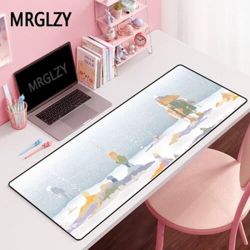 MRGLZY Creativity 40X90CM XXL Large Gamer Snowman Cute Mouse Pad Rug Carpet Laptop Gaming Accessories MousePads DeskMat for Csgo
