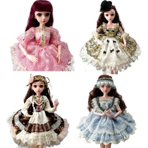 60cm Beautiful Dolls Dress for Bjd Doll Clothes Kids Toy Accessories 22 Inch Doll Fashion Clothes Girl Doll Accessories