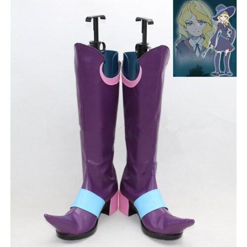 Little Witch Academia Akko Kagari Cosplay Shoes Boots Halloween Christmas