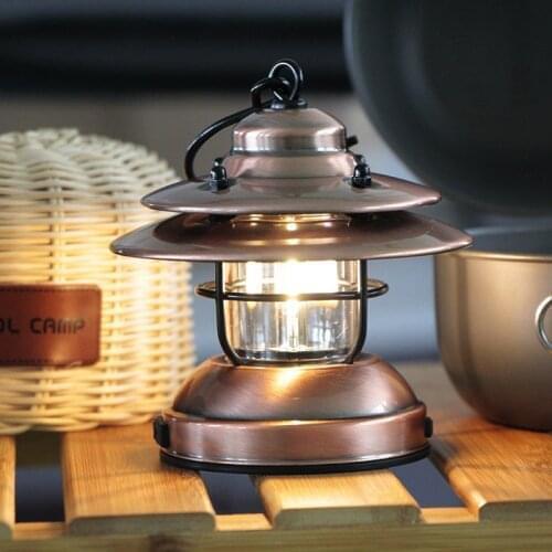 D2 Mini Hanging Camping Lantern with 2 Lighting Modes Water USB Resistant Garden Lamp Garden Yard Camping Lantern Outdoor Light