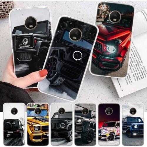 Black Sport Cars Male Men G63 Soft Cover Phone Case For Motorola Moto G7 G9 G8 G6 G5 E6 E5 One Action Macro Power Plus Play EU