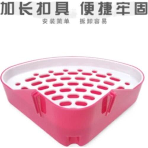 Dog Cavy Rabbit Puppy Plastic Potty Training Pet Toilet Small Animal Litter Tray Corner for Hamster Pig Cat Rabbit Pee