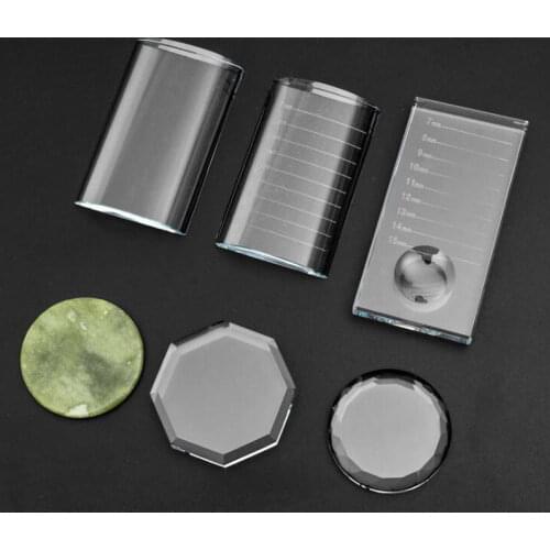 False Eyelashes Stand Pad Lashes Holder with Tick Mark Fake Lashes Extensions Crystal Glass Adhesive Glue Pallet