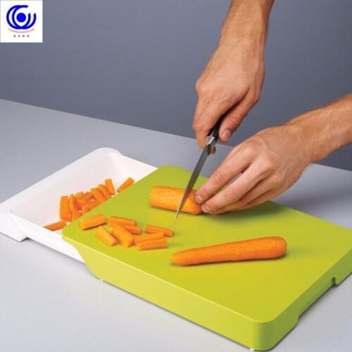 2 in 1 drawer easy storage chopping board multifunctional double-layer cut vegetable fruit kitchen cutting utensils cooking Mat