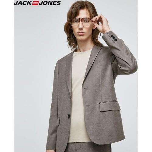 JackJones Wool Lapel collar business suit jacket 219372509