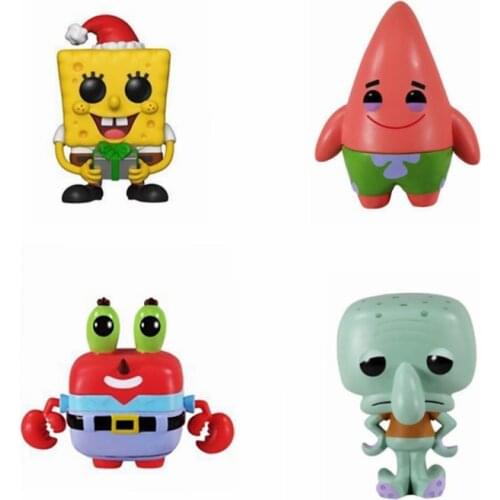 Funko POP SQUIDWARD PATRICK Mr. Krabs PVC Action Figure Collectible Model toys for chlidren birthday Gift