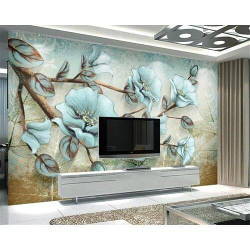 Beibehang modern wallpaper Vintage Floral Flower Birds high quality Abstract Background Wall Decorative Painting 3d wallpaper