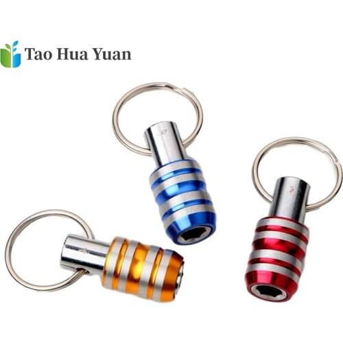 1/4" Hex Shank Screwdriver Bits Holder Extension Bar Drill Screw Adapter Quick Release Easy Change Keychain Drill Batch Head AA