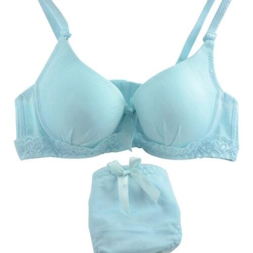 Women Sexy Lace Underwire Bra Set Girls Bowknot Push Up Bra Sets Outfits Best