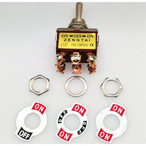 1PCS E-TEN High-end Mini Auto Toggle Switch AC 250V 16A 2/3/4/6/12 Pin ON-OFF-ON 2/3 Position Silver Contact with Waterproof Cap