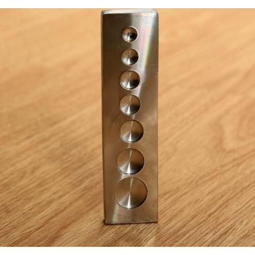 1pc Bottom Plate Hole Punch Snap Button Leather Craft Tools Rivet Button Setter Die Base DIY Working Tool