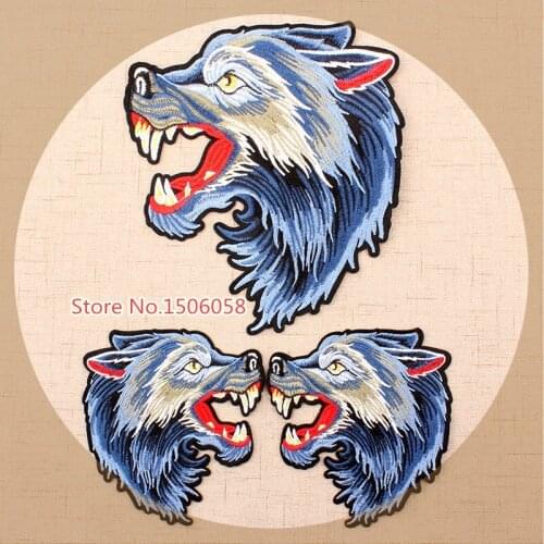 2pcs / Exquisite Wolf Cloth Paste Fashion Embroidery DIY Clothing Accessories