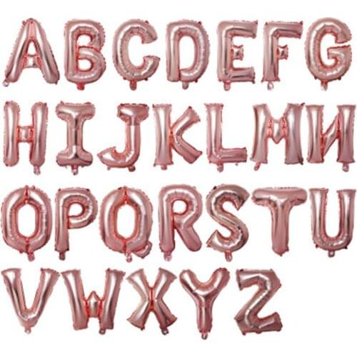 32 Inch Rose Gold Letter Balloon birthday party decorations kids Gold Wedding Balloons Alphabet Anniversary Party Decoration