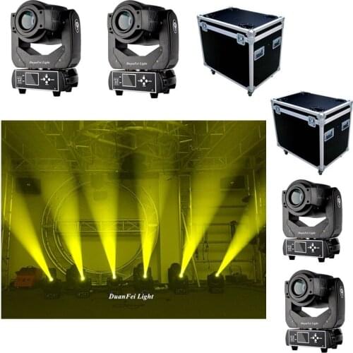 4 Pieces Pro Dj Euqipment 90Watt Moving Head Gobo Led Spot Light With Flightcase