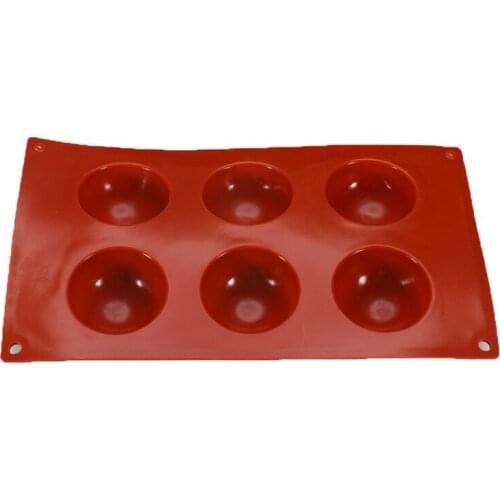 5pcs/Set Silicone Chocolate Cupcake Mold Semicircle Pudding Mold Cavity Hemisphere Mould Jelly Cake DIY Baking Decorative Tools