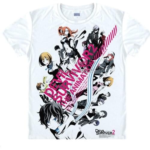 2015 Alternate Tales of the Goddess Devil Survivor T Shirt Cosplay Mens Japanese Famous Anime T-shirt Camisetas Masculina