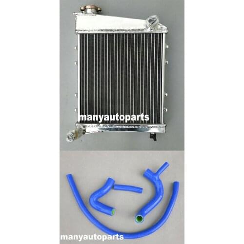 ALUMINUM RADIATOR AND BLUE SILICONE HOSE FOR AUSTIN/ROVER MINI COOPER S 1275 GT 1959-1989 60 61 62 63