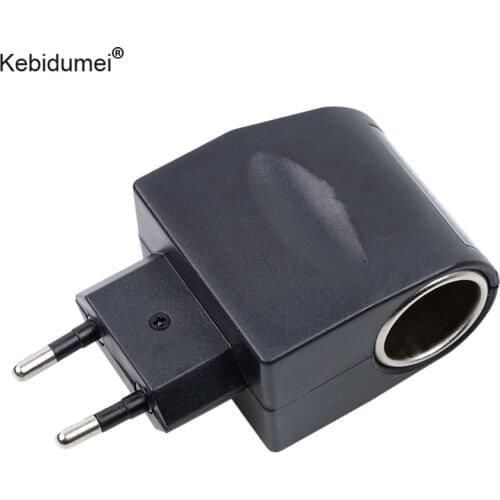 Kebidumei Car Charger Power Adapter Converter 110V-220V AC to 12V DC EU US Plug Car Cigarette Lighter Socket Household