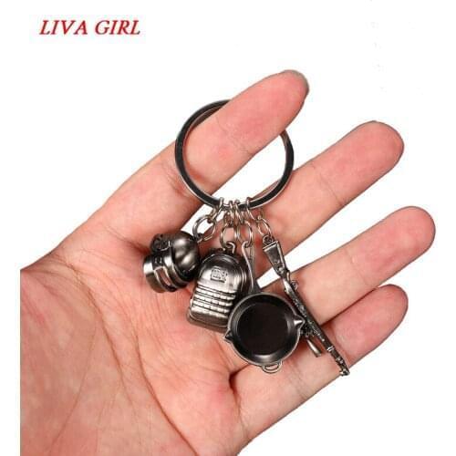 Hot Game Playerunknowns Battlegrounds Cosplay Costumes Special Forces Helmet Armor Model Key Chain Keychain PUBG 4 pieces