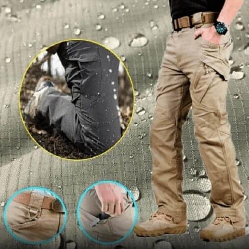 Military Tactical Pants Men Multi-pocket SWAT Combat Army Trousers Male IX9 Waterproof Wear Resistant Cargo Joggers Big Size