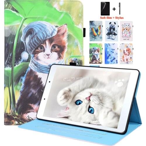 Case for Samsung Tab A 8 8.0 inch 2019 SM-T290 Cute Cat Panda Painted Tablet Cover for Funda Samsung Galaxy Tab A8 2019 Case