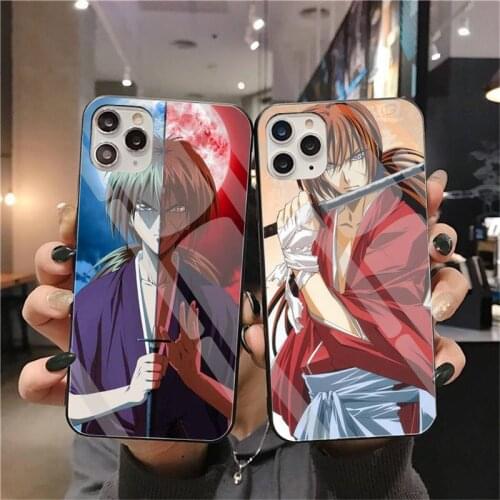 Anime Rurouni Kenshin Phone Case Tempered Glass For iPhone 12 Pro Max Mini 11 Pro XR XS MAX 8 X 7 6S 6 Plus SE 2020 Cover