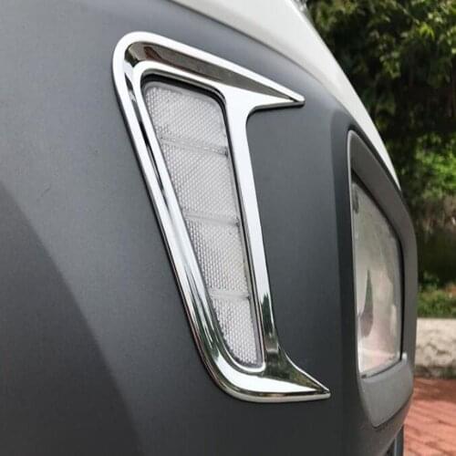 For Hyundai Kona Encino Kauai 2017-2019 2020 Chrome Car Front Side Foglight Frame Cover Turn Light Lamp Trim Styling Accessories