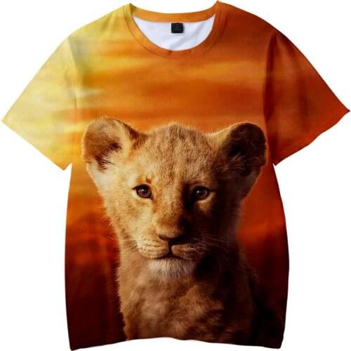 Streetwear The Lion King Kids t shirt Boys/Girls Summer Soft Comfortable 3-14 years old Kids T shirt Lion King Children Tops
