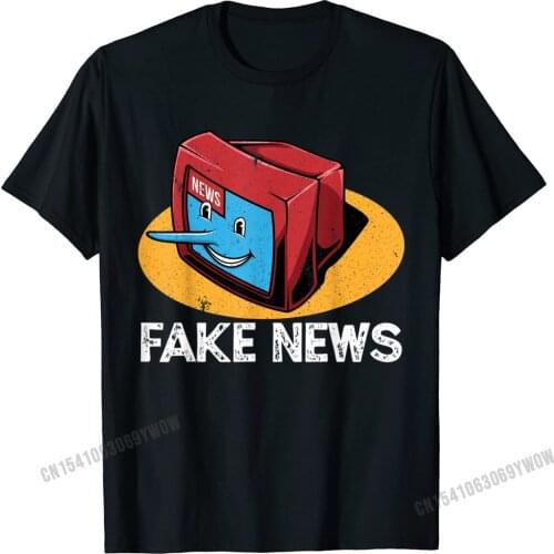 Fake News Shirt Political Hashtag #FakeNews T-Shirt Camisas Men Camisa Tops T Shirt Cotton Mens Top T-Shirts Camisa Prevalent
