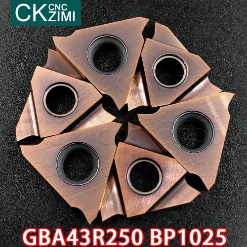 GBA43R250 BP1025 GBA43R 250 Carbide Inserts shallow groove inserts Internal Grooving Tools Grooved Circlip Grooved Blade tools