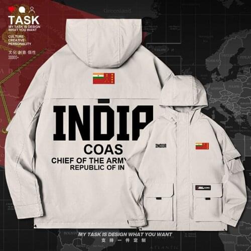 India ISR Indian men jacket hooded Land Force logo army fan coat Tactical new chaquetas hombre casual clothing autumn clothes