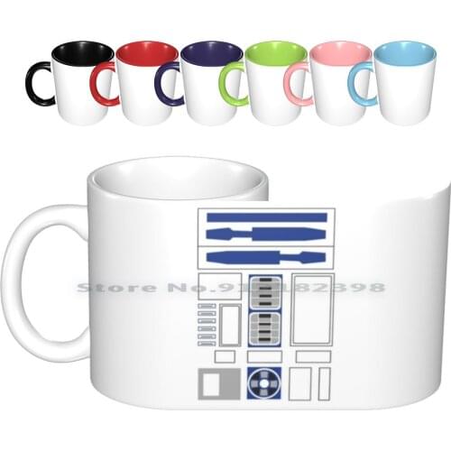 Robot Body Ceramic Mugs Coffee Cups Milk Tea Mug Robot Nerd R2d2 Creative Trending Vintage Gift Bottle Cup