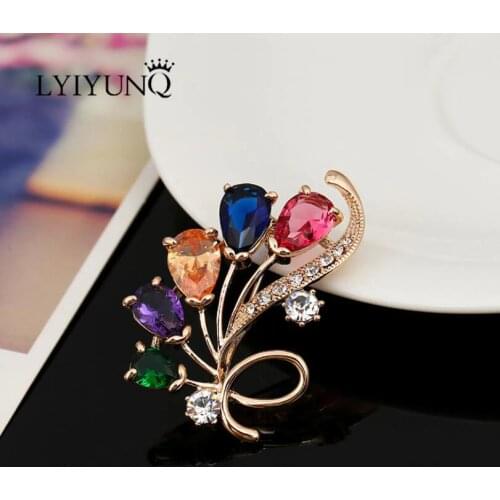 LYIYUNQ Flower Brooches For Clothes