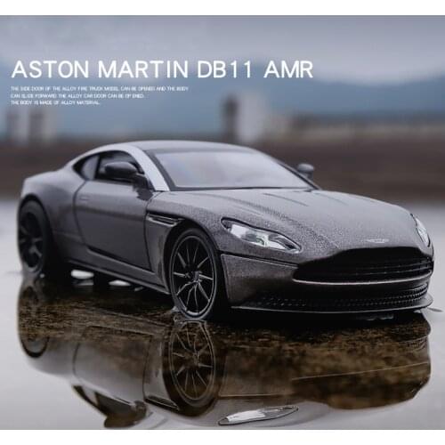 1:32 Aston Martin DB11 Metal Toy Cars Diecast Scale Model Kids Present With Pull Back Function Music Light Openable Door