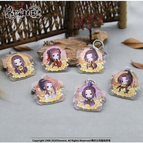 MDZS Cartoon Acrylic Bag Pendant Keychain Toy Grandmaster of Demonic Cultivation Anime Wei Wuxian Lan Wangji Jiang Cheng