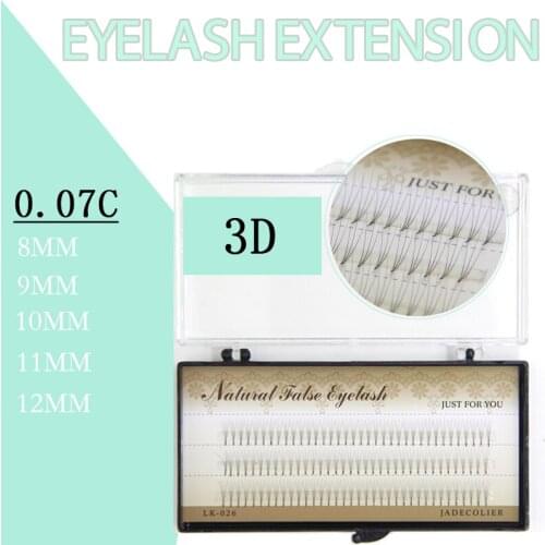 Jadecolier Cheap Price Handmade 3D Mink Eyelash Extensions 0.07 Thiciness 8-12mm Makeup Individual Lashes