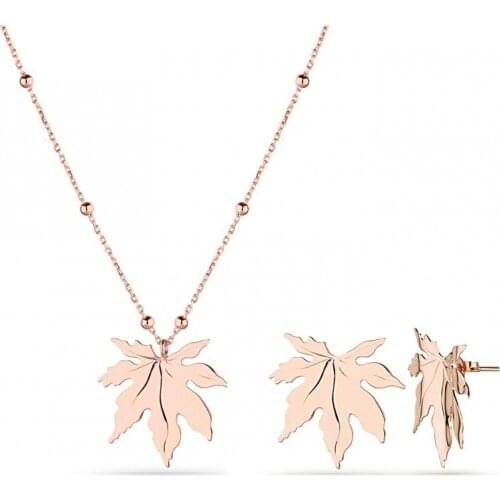 New Plane Necklace Earrings Ball Chain Trend Set Suit