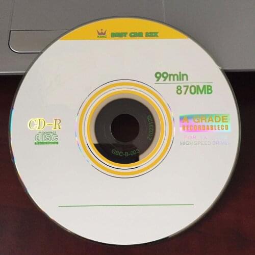 Wholesale 10 discs A+ Yellow Blank Printed 32x Blank 870 MB CD-R