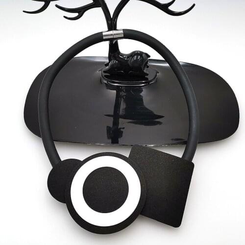 YD&YDBZ Geometry Soft Leather Necklace Charms For Women Vintage Synthetic Rubber Choker Chain Punk Handmade Jewelry Decoration