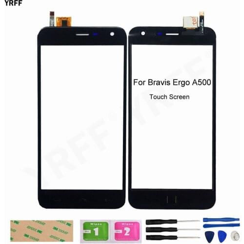 Front Outer Glass Panel Touch Sensor For Bravis Ergo A500 Touch Screen Digitizer Assembly Parts