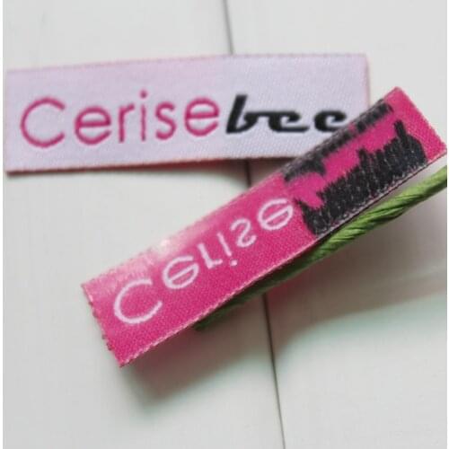 Personalized heat press labels for clothing woven labels 1000 pieces lot with cut separate