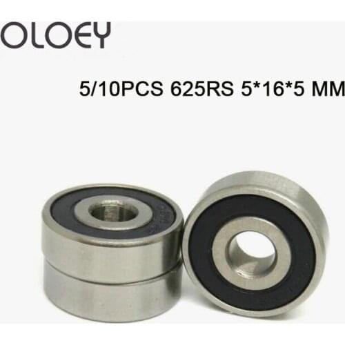 625RS Bearing ABEC-1 ( 4/10 PCS ) 5*16*5 mm Miniature Sealed 625-2RS Ball Bearings 625 2RS For VORON Mobius 3D Printer