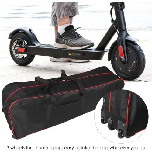 Scooter Carry Bag Large Capacity Foldable For 10 Inch Foldable Electric Scooter Carrier Transport Bag Roller Bag With Wheels