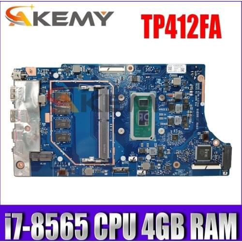 TP412FA i7-8565 CPU 4GB RAM Motherboard For ASUS TP412 TP412F TP412FA Laptop mainboard TP412FA Mainboard Test 100% OK