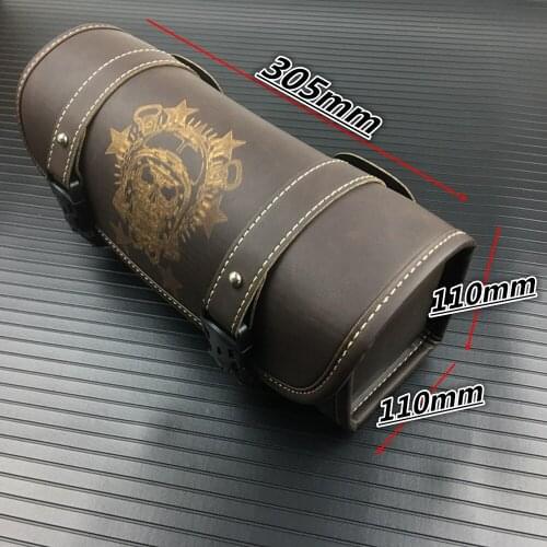 Vintage Black Motorcycle Saddle Bags PU Leather otorbike Side Tool Tail Bag Luggage for Harley Universal Motorcycle Saddle Bags