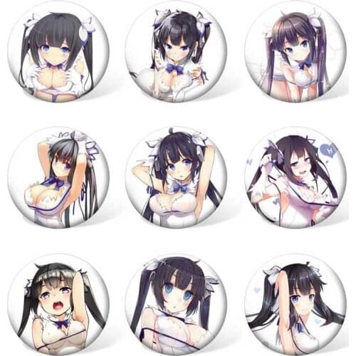 Danjon ni deai o motomeru no wa machigatte irudarou ka Anime Kami Sama Badge and Brooch for Backpack Accessories (9pcs/set )